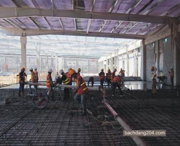 Đổ bê tông nền nhà xưởng